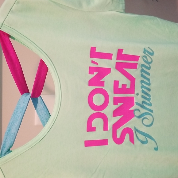 ❤️5for$12 Reebok lime green top girl's size L (12-14) - Picture 3 of 6